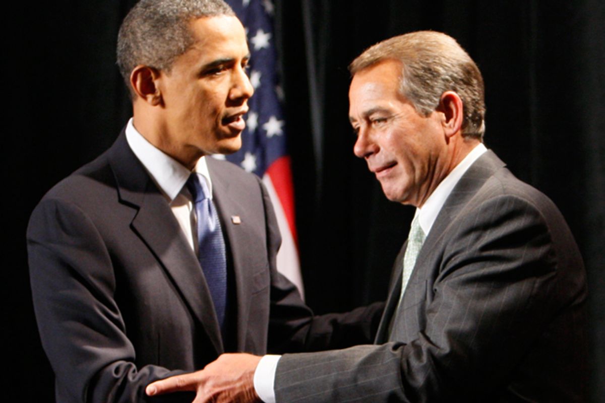 President Obama and John Boehner            (AP/Charles Dharapak)