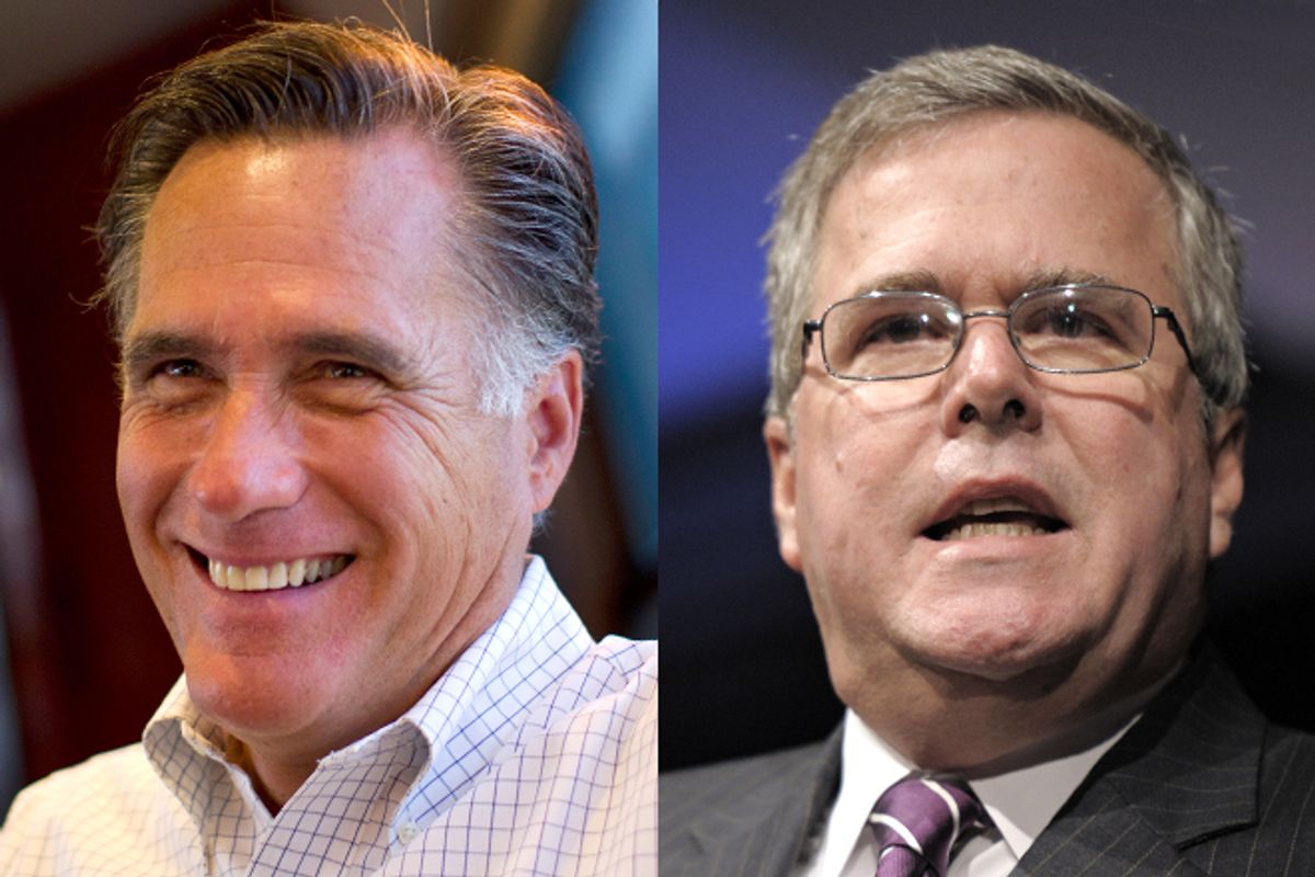 Mitt Romney and Jeb Bush   (AP)