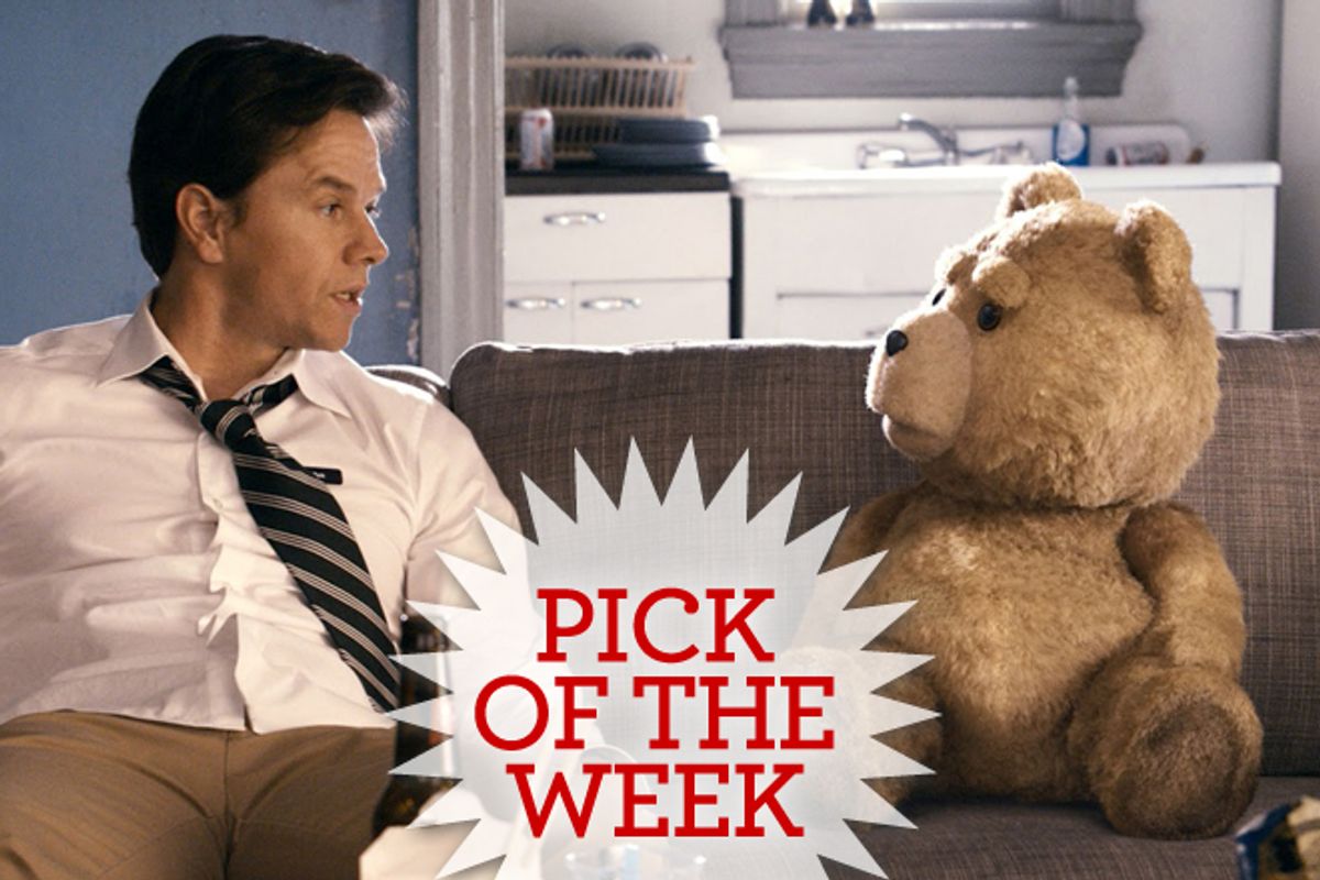 Mark Wahlberg and Ted in "Ted"    