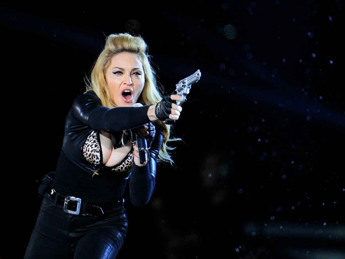 Madonna has sparked controversy with violent imagery on her European tour    (Reuters)