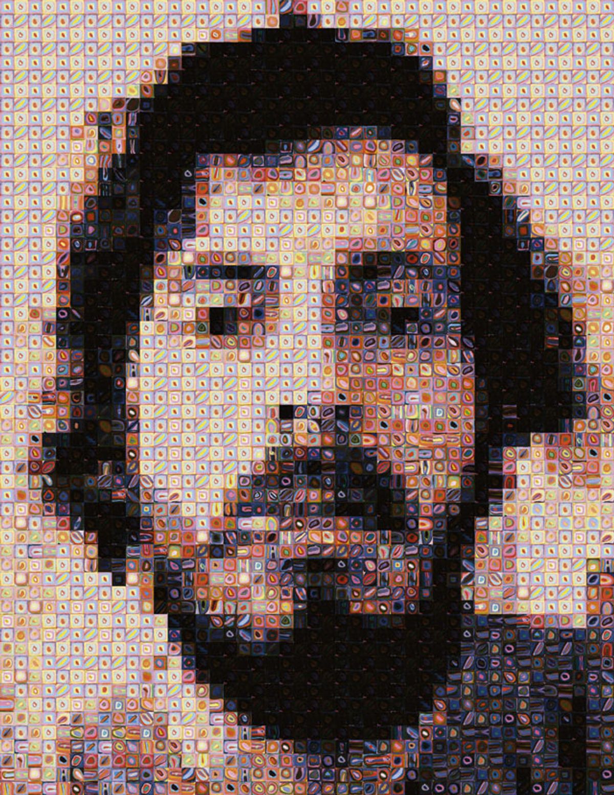Scott Blake self-portrait made with color tiles (2008)<a href="
http://media.salon.com/2012/07/Scott_Blake_Self_Portrait_2_full3.jpg" target="_blank"> <span style="color:#ff0000">(click to enlarge)</span>
</a>  (all images courtesy the artist)       