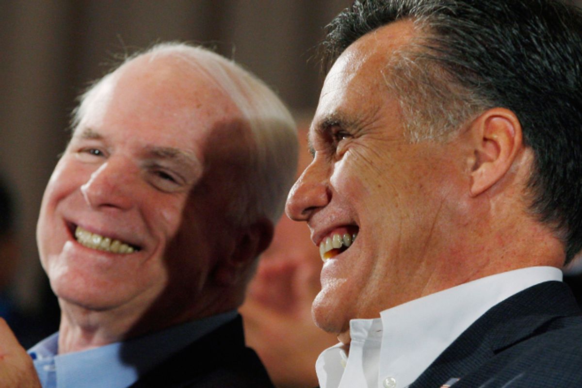 John McCain and Mitt Romney      (Reuters)