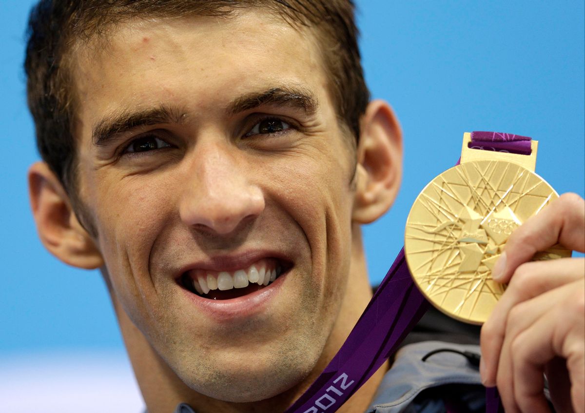 Michael Phelps won his record 19th medal Tuesday in the 4x200 freestyle relay.    (Michael Sohn)