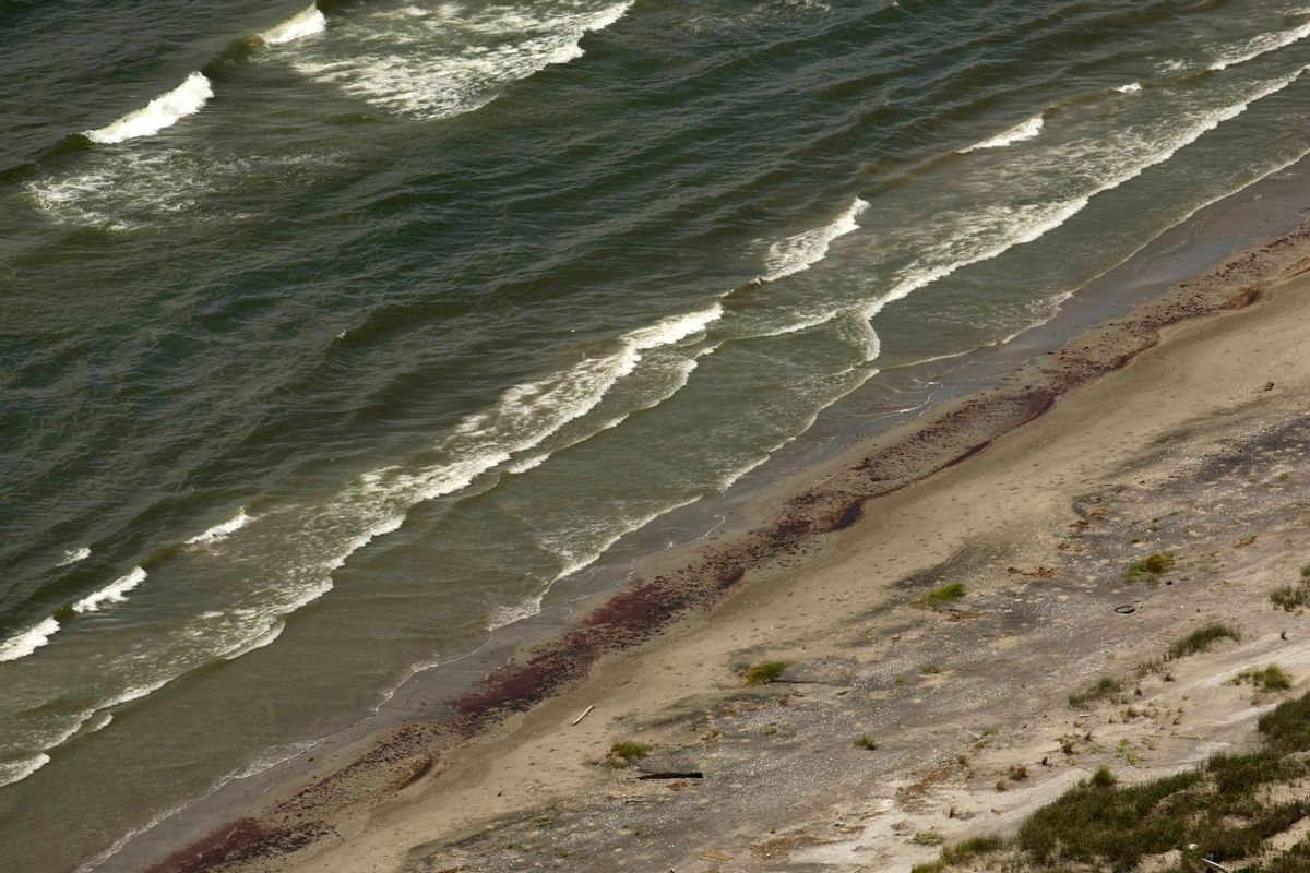 Deepwater Horizon oil spill in Grand Isle, La.        (AP/Gerald Herbert)