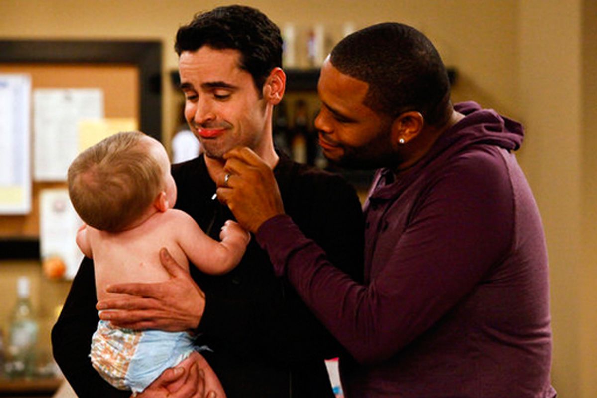 Jesse Bradford and Anthony Anderson in "Guys with Kids"   