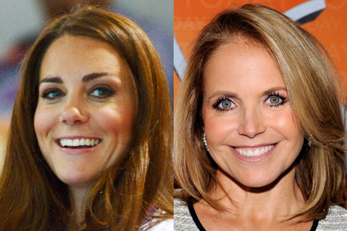 Kate, Duchess of Cambridge and Katie Couric   (AP)