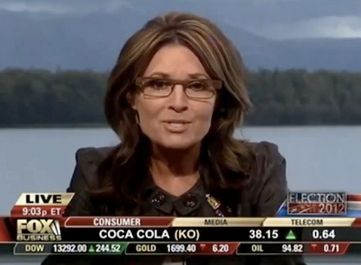 Sarah Palin.                   (Fox Business Network)