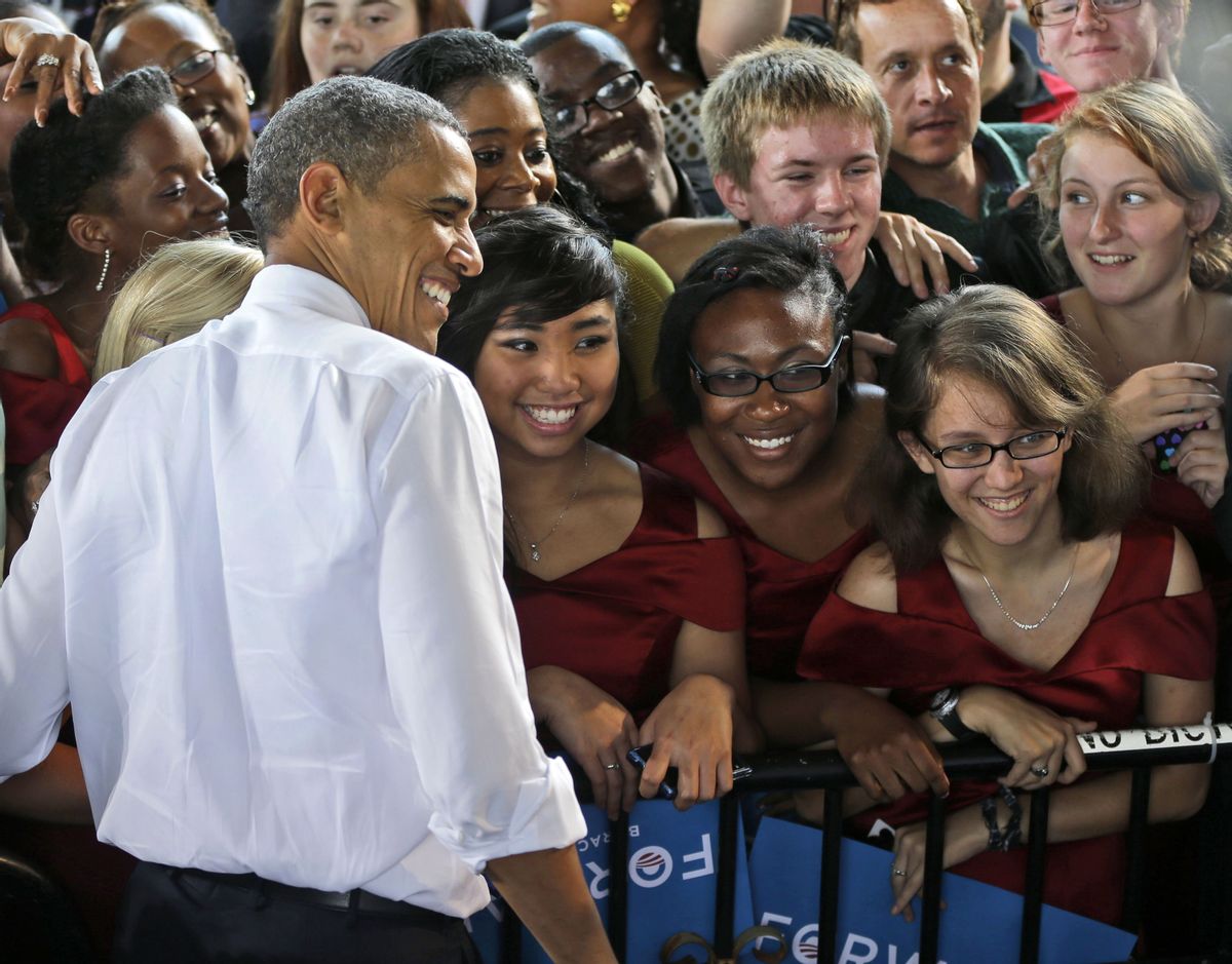 President Barack Obama in Virginia Beach, Va.            (AP/Pablo Martinez Monsivais)