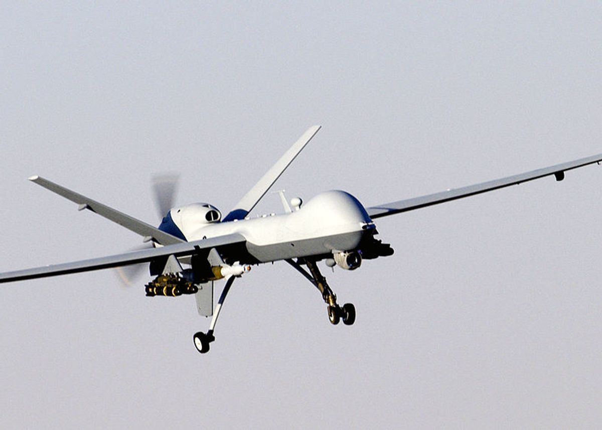  Reaper drone in flight (Wikimedia)   