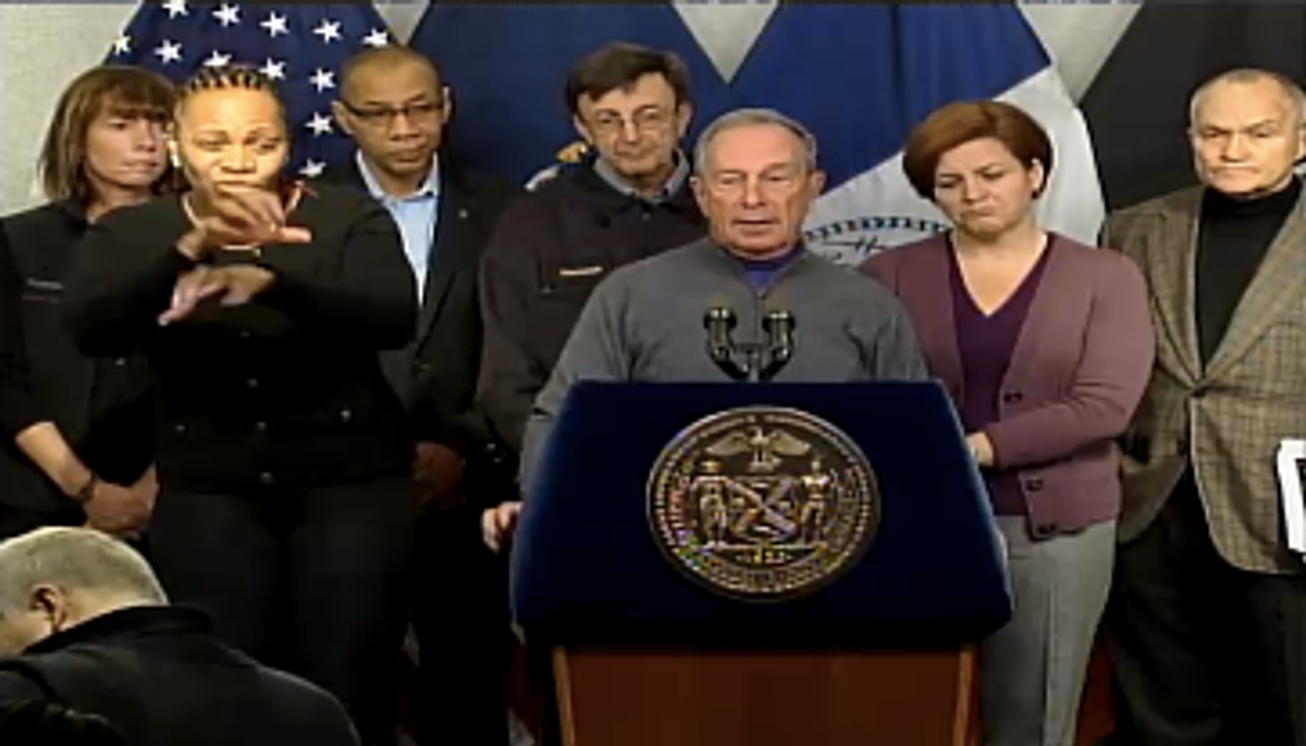  Screengrab of Mayor Bloomberg's livestream    