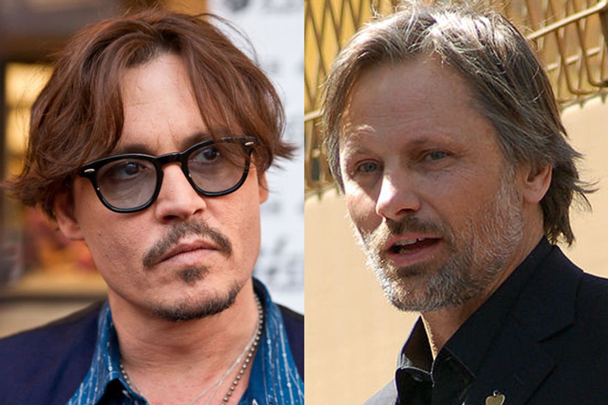 Johnny Depp and Viggo Mortensen  (Wikipedia/Arnold Wells/Angela George)