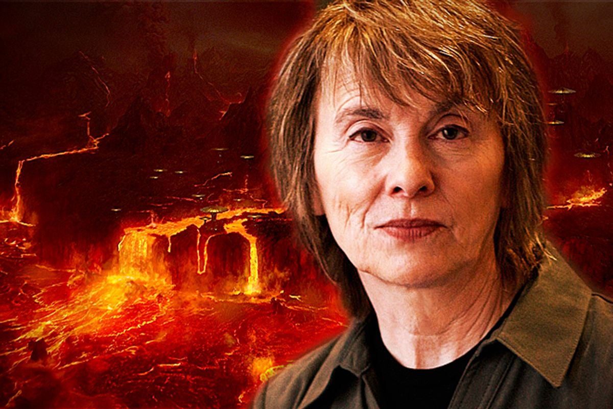 Camille Paglia, and the fiery planet of Mustafar, from "Star Wars Episode III: Revenge of the Sith."     (Michael Lionstar/Salon)