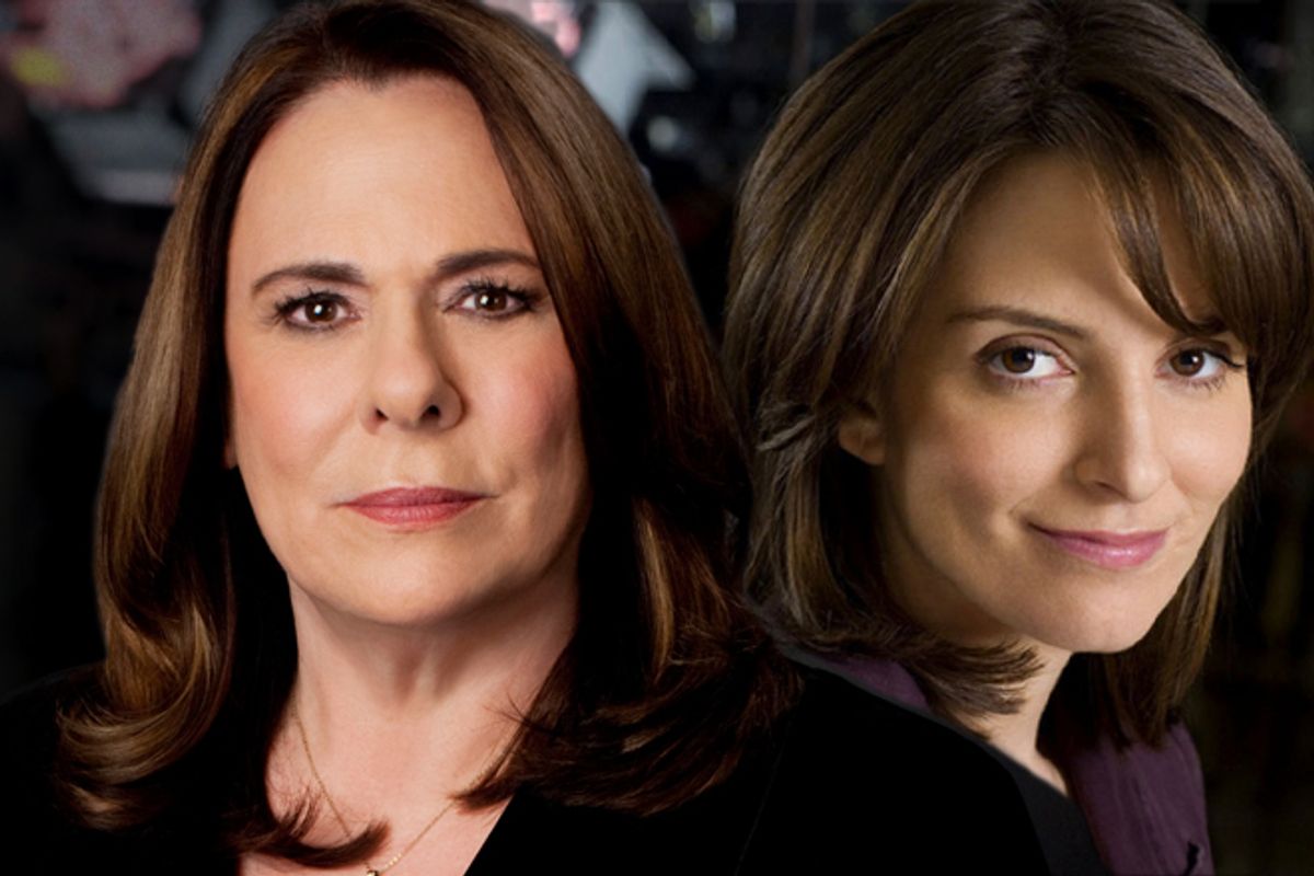 Candy Crowley and Tina Fey    