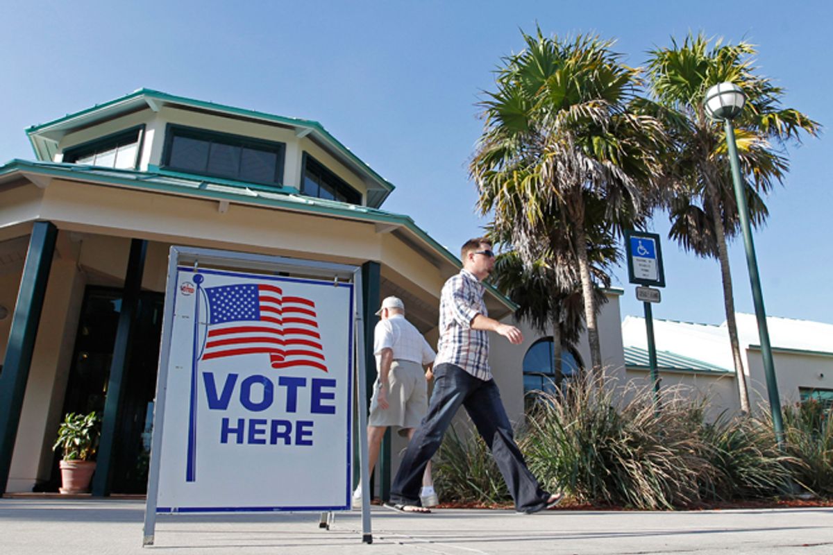 Florida voters at a polling place in Boca Raton             (Reuters/Joe Skipper)