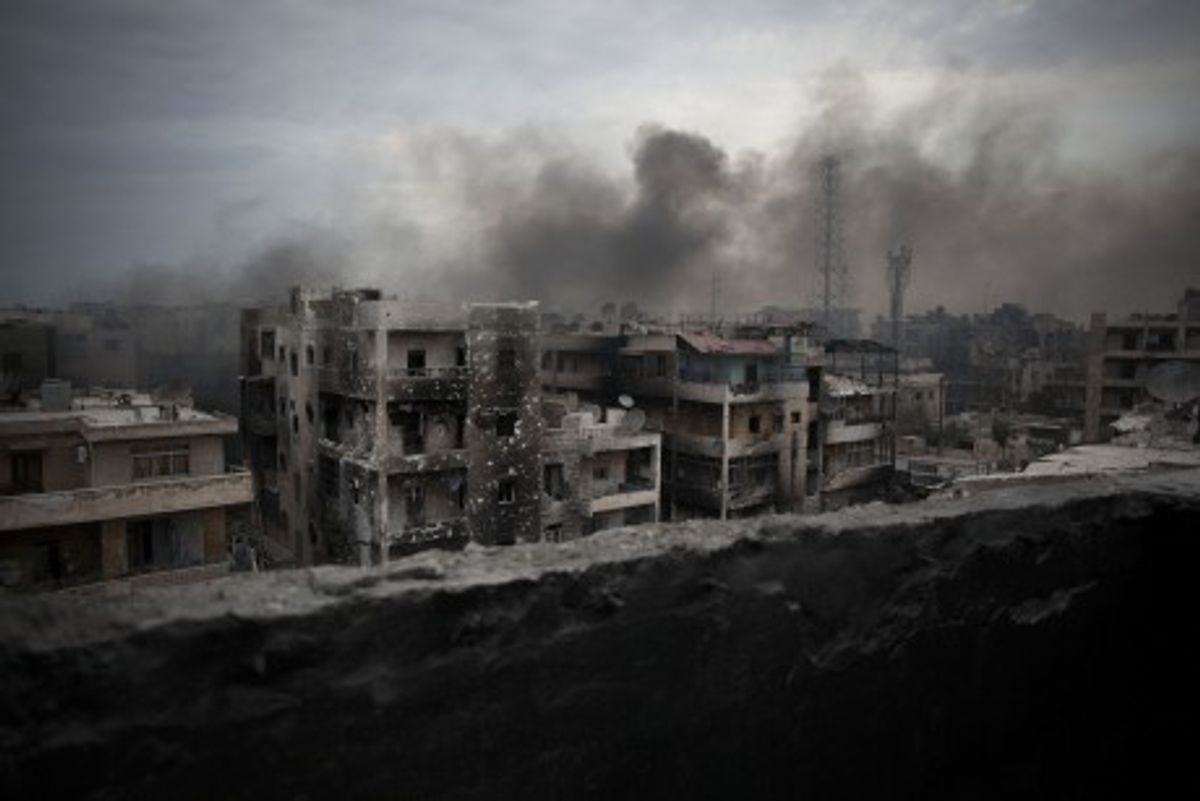  Aleppo on Tuesday (AP Photo/ Manu Brabo)             