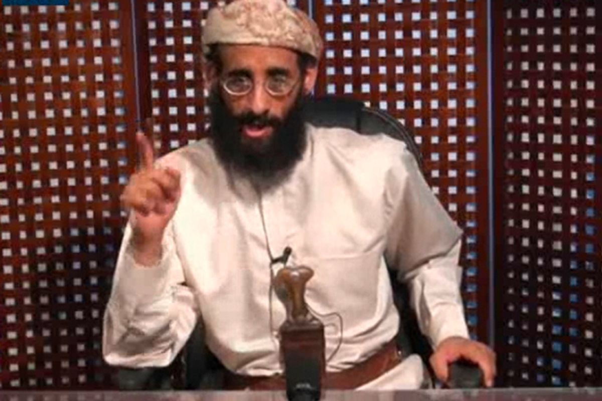 Anwar al-Awlaki speaks in a video message posted on radical websites.     (AP)