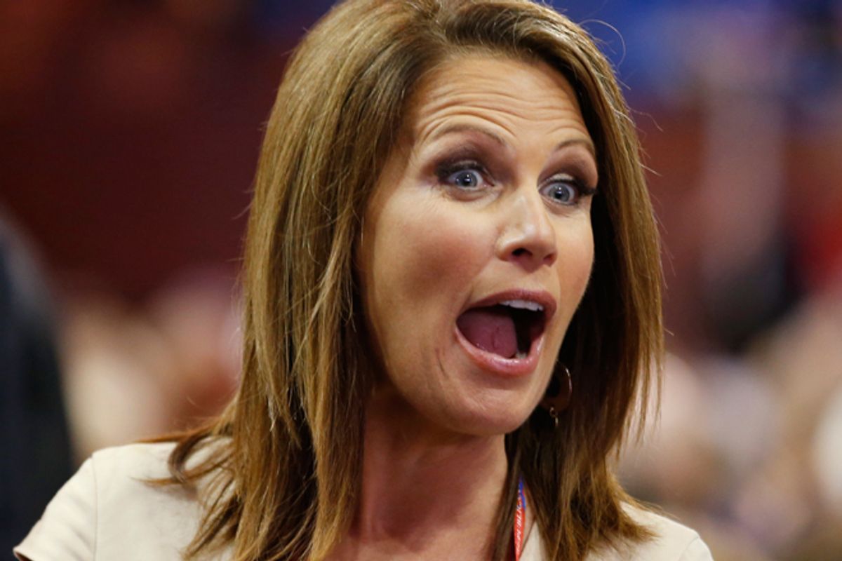Michele Bachmann was just one of the invited speakers to the now-defunct July event.            (AP/Jae C. Hong)