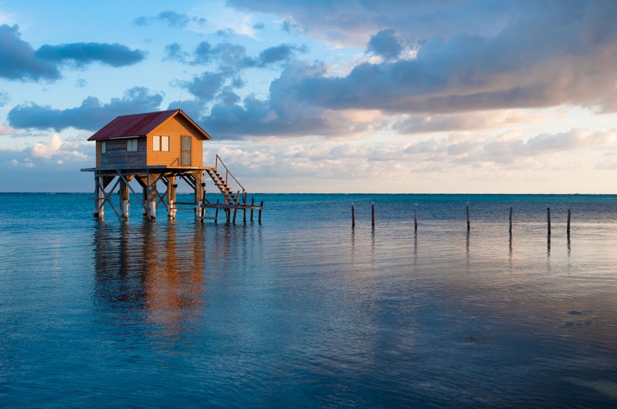 The ocean off the coast of Ambergris Caye, the Belize island where Gregory Faull was shot dead. (Brandon Bourdages)