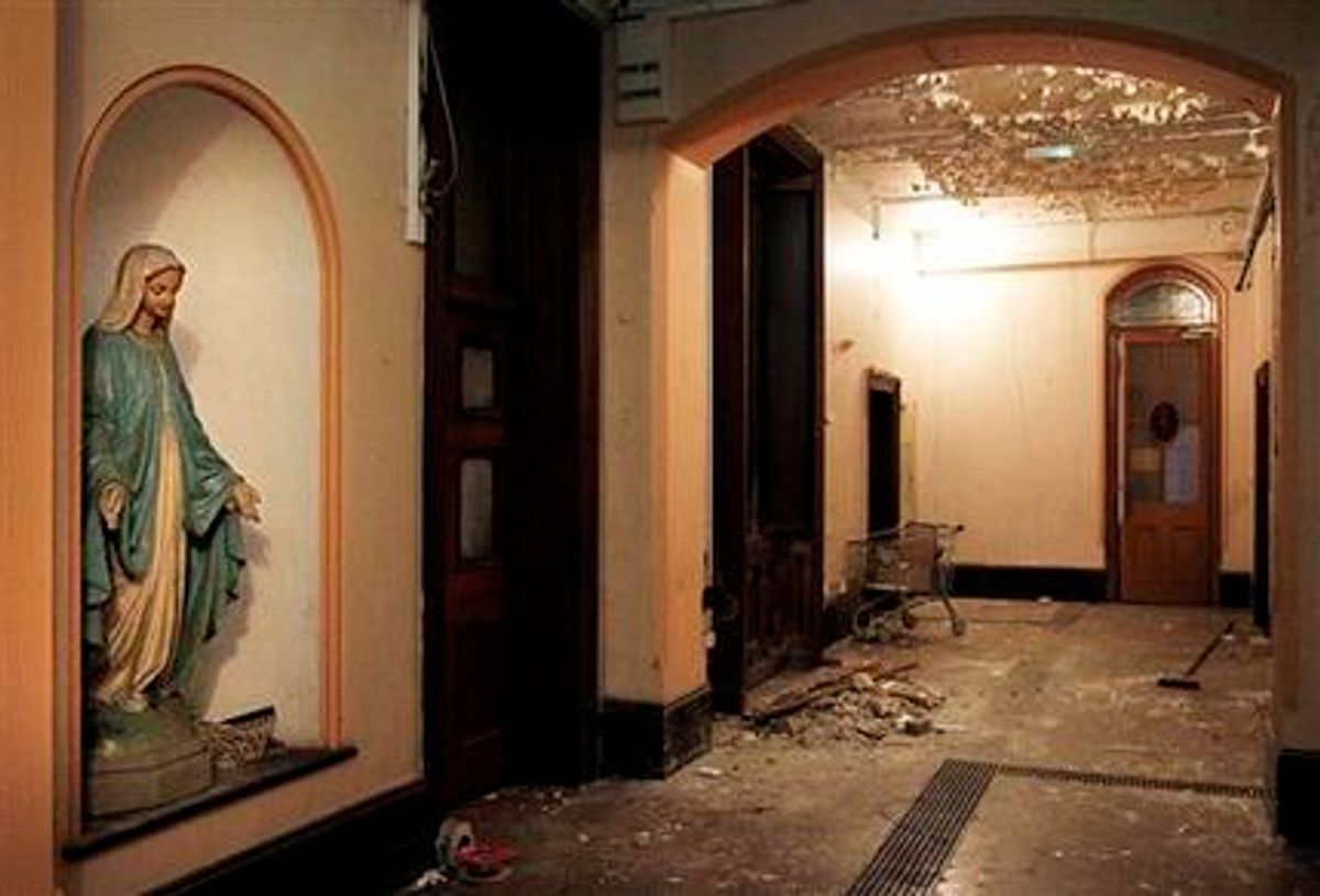 The interior of the now derelict Sisters of Our Lady of Charity Magdalene Laundry, in Dublin, Ireland    (AP)