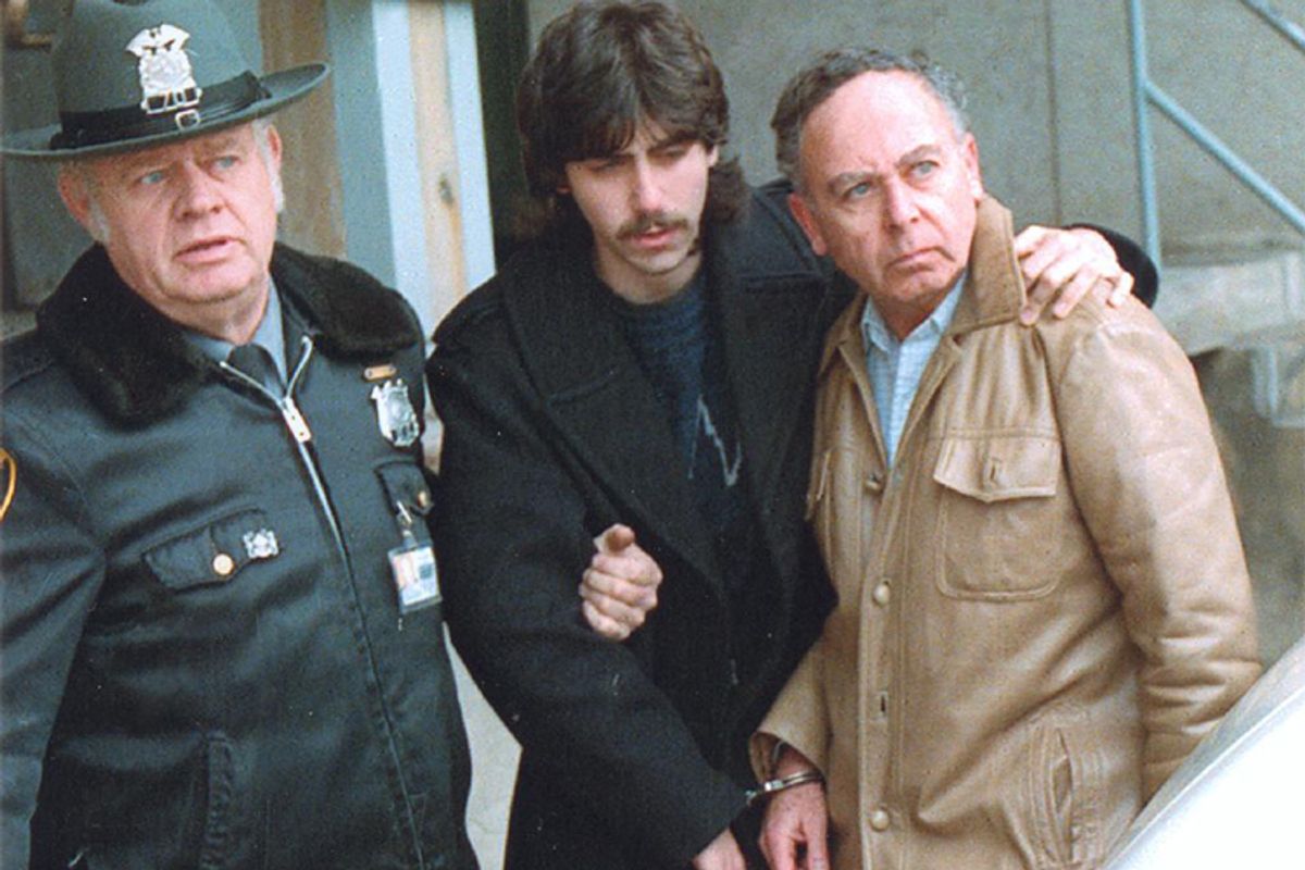 Jesse and Arnold Friedman after arraignment, 1987.     (Magnolia Pictures/George Argerolos)