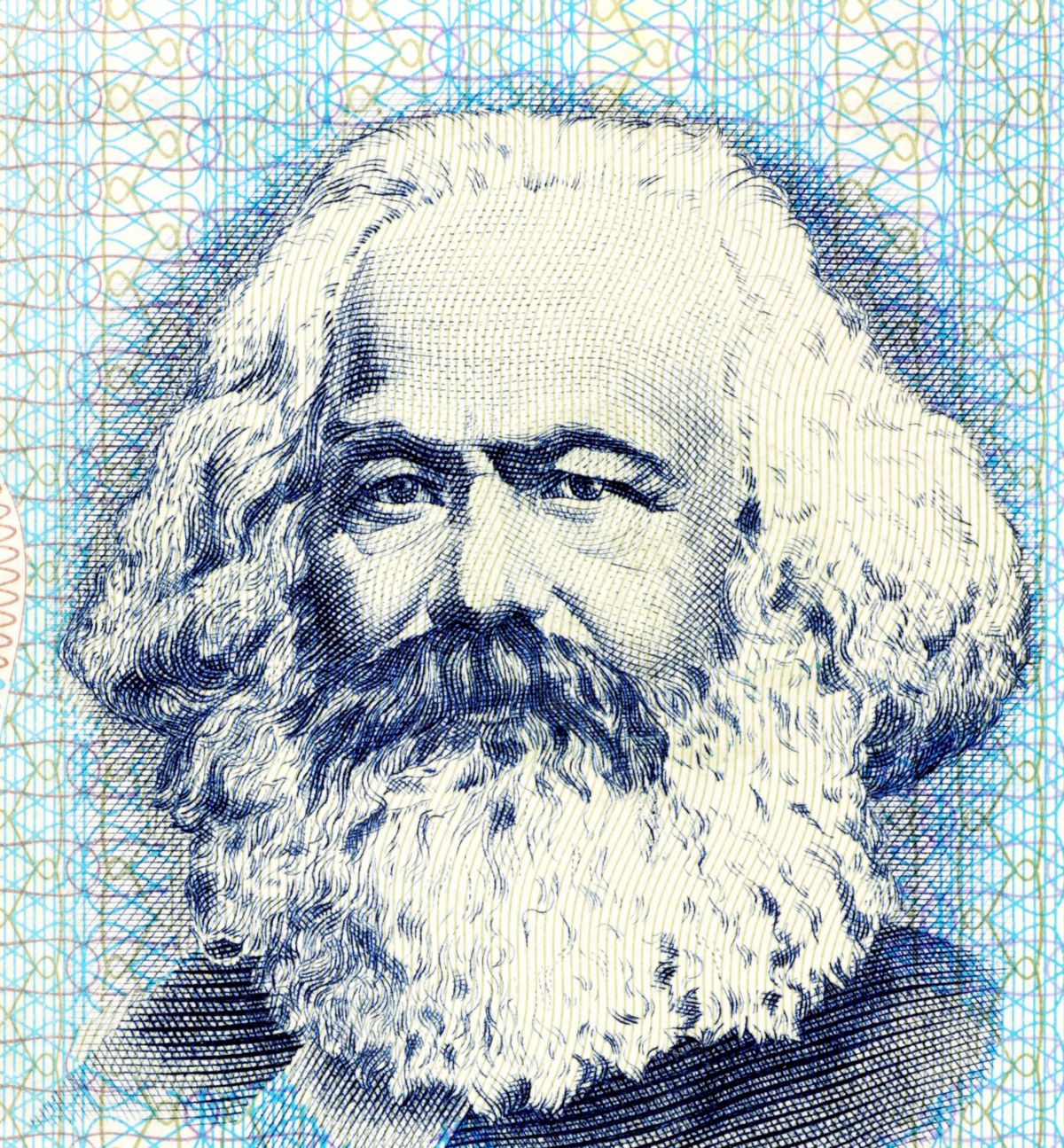 Karl Marx (1818-1883) on 100 Mark 1975 Banknote from East Germany.        (iStock/GeorgiosArt)