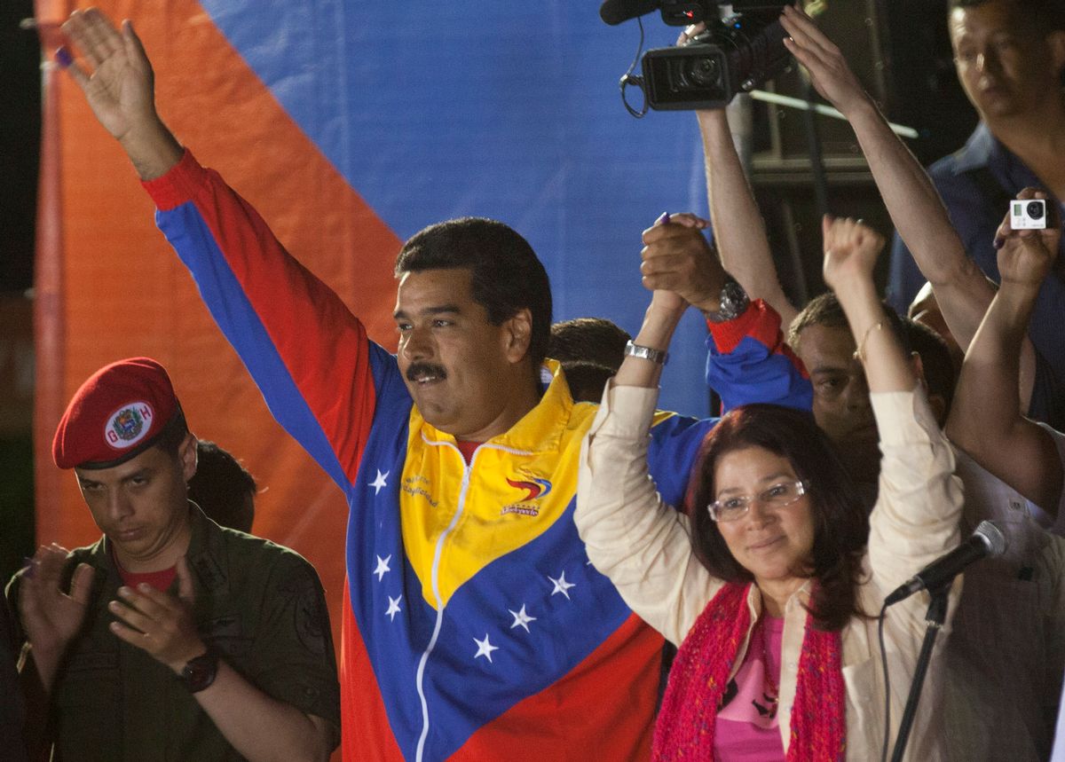 President Nicolas Maduro and his wife, Attorney General Cilia Flores     (AP/Ramon Espinosa)