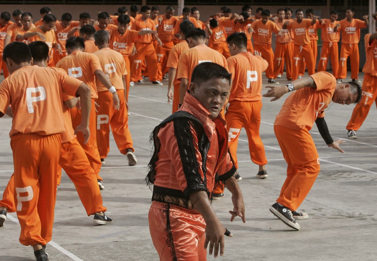 Inmates at the Cebu Provincial Detention and Rehabilitation Center on the island province of Cebu in central Philippines.     (AP/Bullit Marquez)