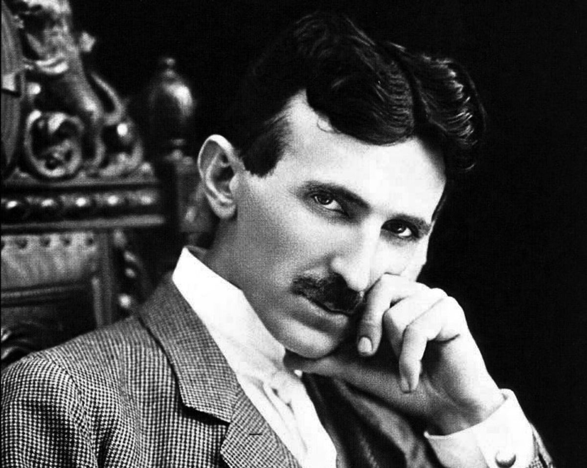 Nikola Tesla, aged 40, c. 1896       (Wikimedia Commons/DIREKTOR)