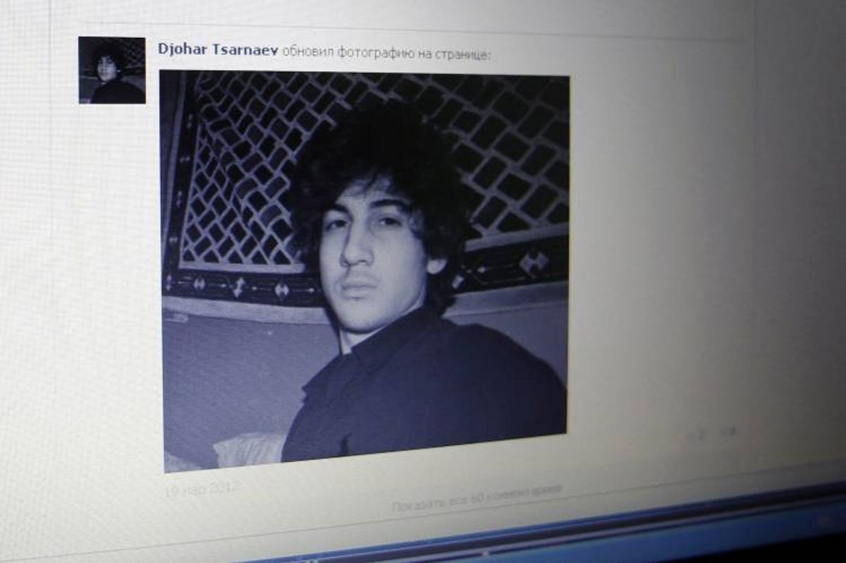 A photograph of Djohar Tsarnaev, who is believed to be Dzhokhar Tsarnaev, a suspect in the Boston Marathon bombing, is seen on his page of Russian social networking site Vkontakte (VK).                                                    (Reuters)