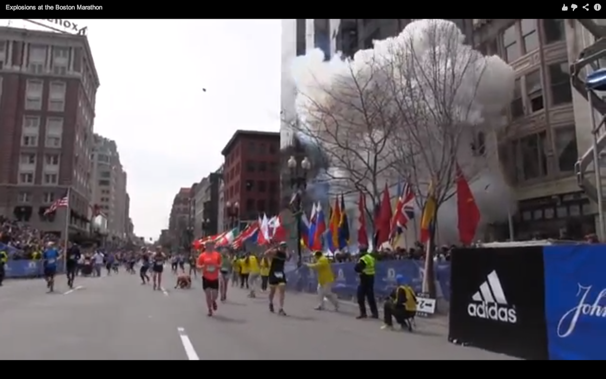 Scene still from "Explosions at the Boston Marathon"   