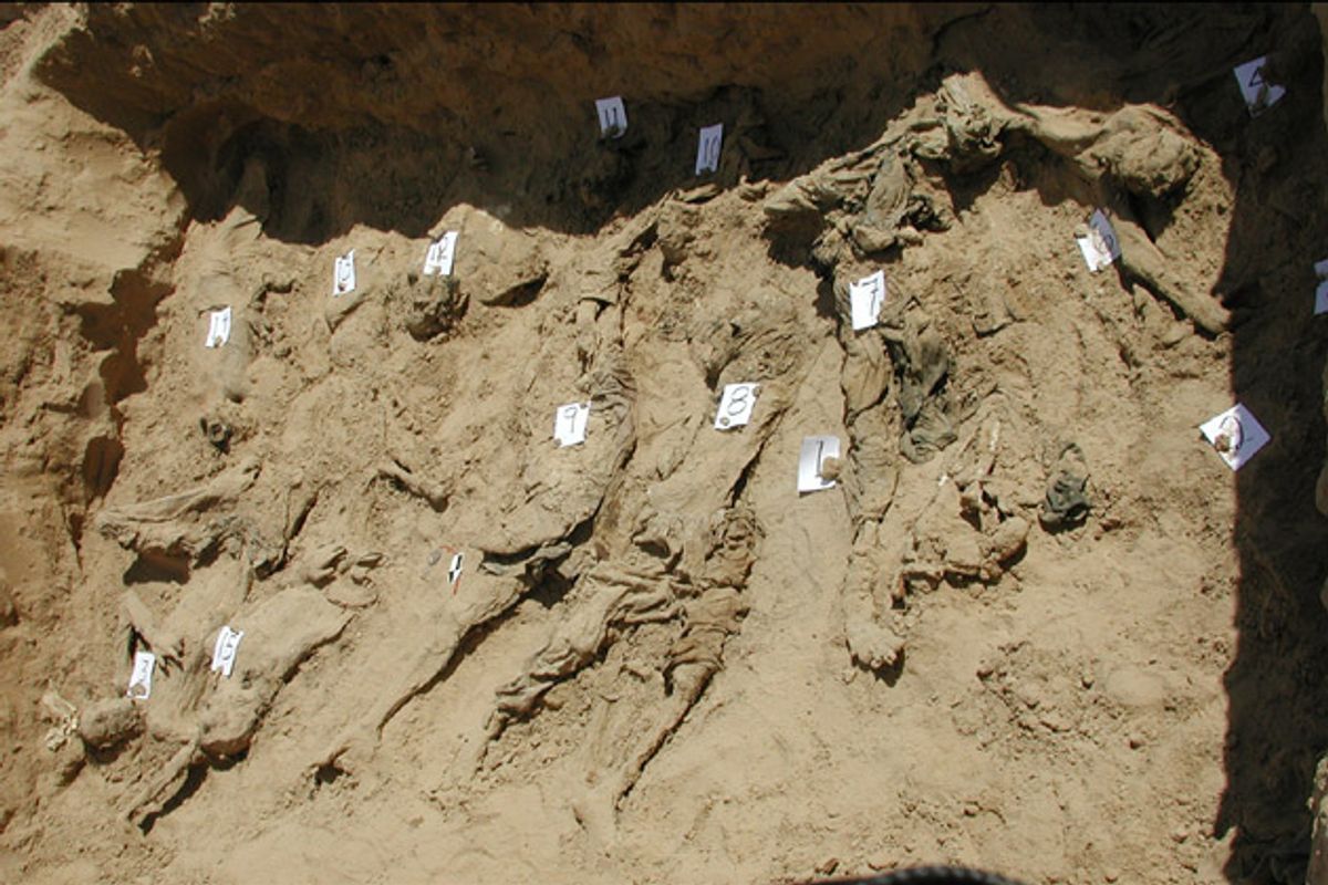 Physicians for Hyman Rights sent forensic experts to conduct a preliminary forensic assessment of various mass graves in northern Afghanistan, including the one at Dasht-e-Leili. (Physicians for Human Rights)  
