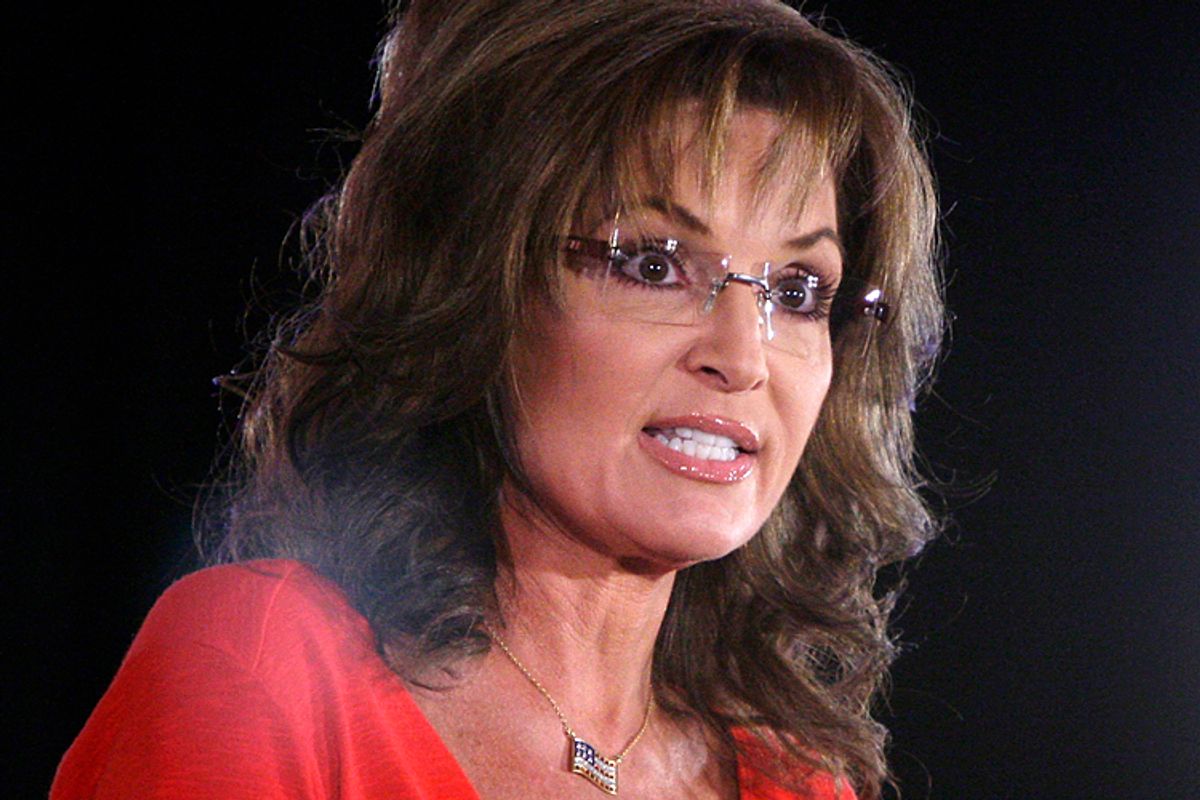 Sarah Palin addresses the Faith and Freedom Coalition Road to Majority 2013 conference, June 15, 2013, in Washington.                               (Reuters/Jonathan Ernst)