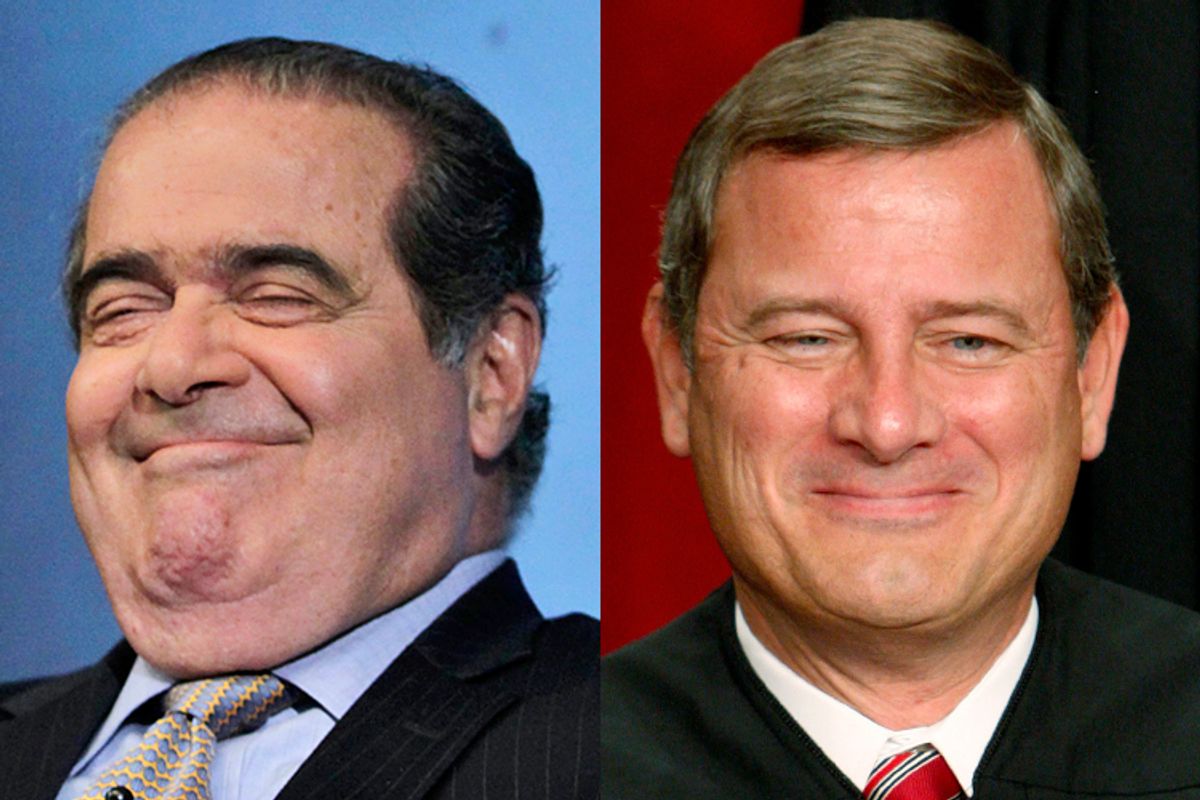 Antonin Scalia, John Roberts                               (Reuters/Brendan McDermid/Jim Young)