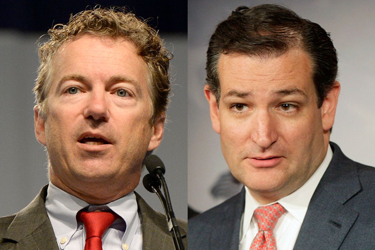 Rand Paul, Ted Cruz                                 (AP/Timothy D. Easley/Reuters/Jonathan Ernst)