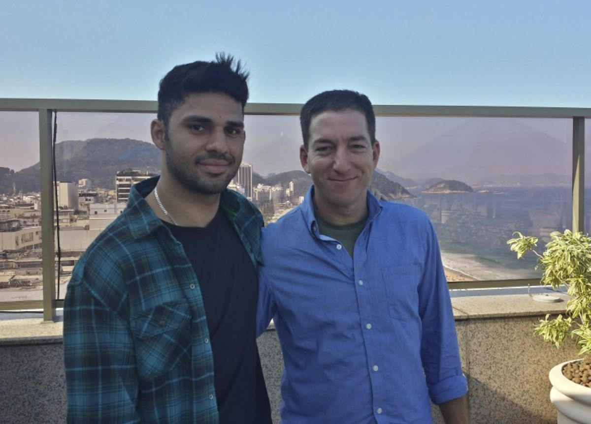 Guardian journalist Glenn Greenwald (R) and his partner David Miranda         (Associated Press)