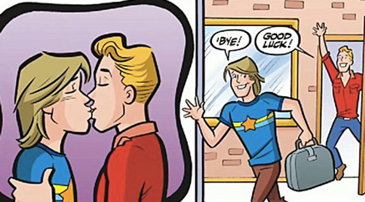 Archie Comics' only openly gay character gets his first kiss 