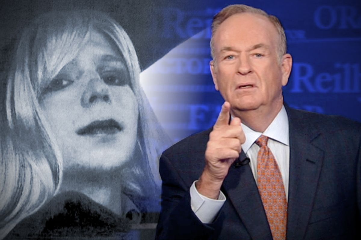 Chelsea Manning, Bill O'Reilly          (AP/Fox News/Photo collage by Salon)