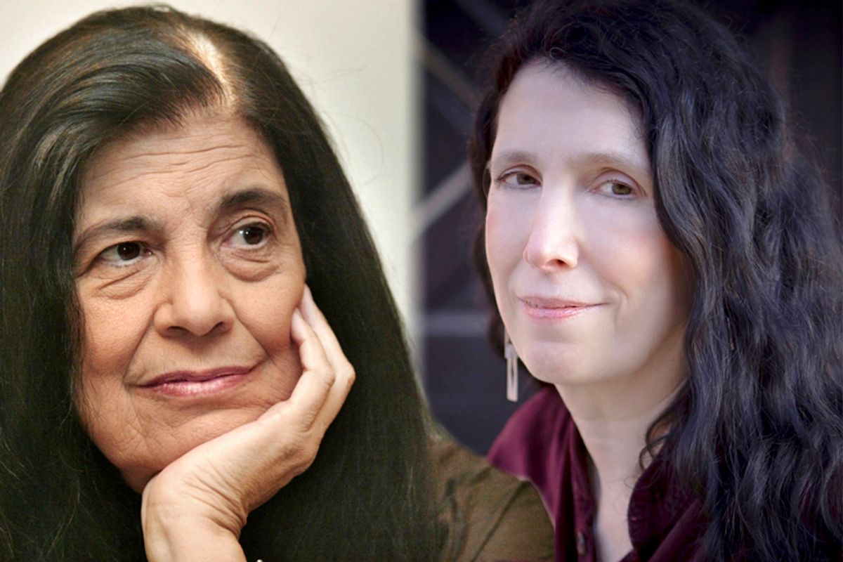 Susan Sontag, Caroline Leavitt    (AP/Michael Probst/Algonquin Books)