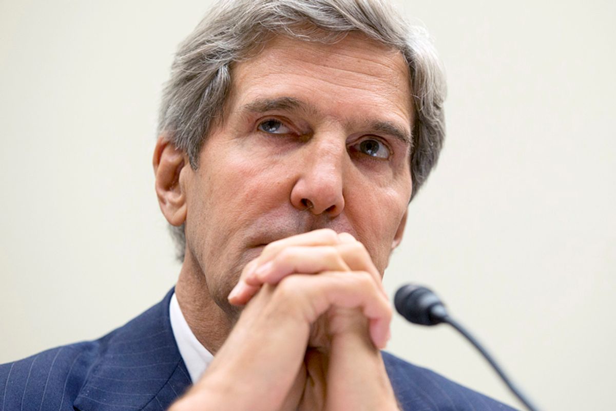 John Kerry testifyies on Capitol Hill, Sept. 4, 2013, before a House Foreign Affairs Committee hearing on Syria.                   (AP/Carolyn Kaster)