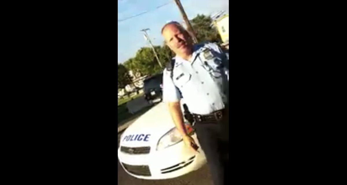  Still screen from phone footage of racist cop  (YouTube)