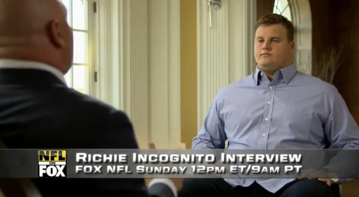  Richie Incognito on Fox Sports (Screenshot, Fox Sports)