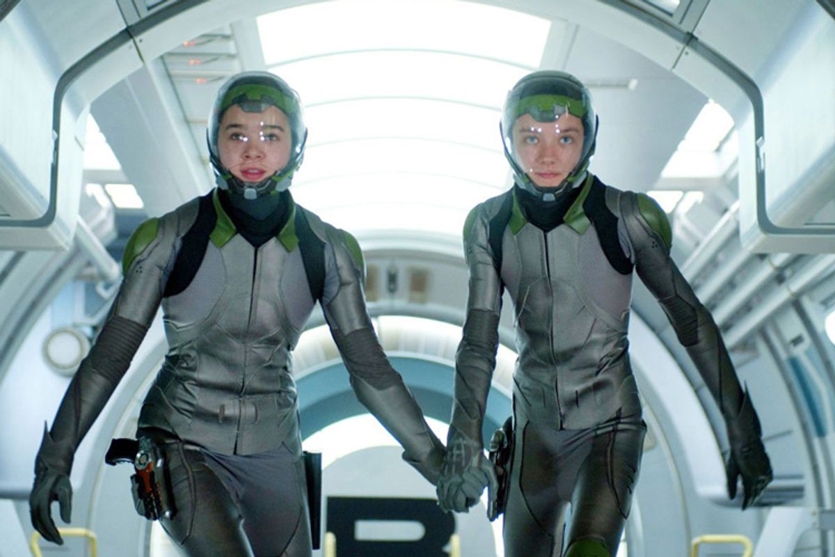  Hailee Steinfeld and Asa Butterfield in "Ender's Game." 