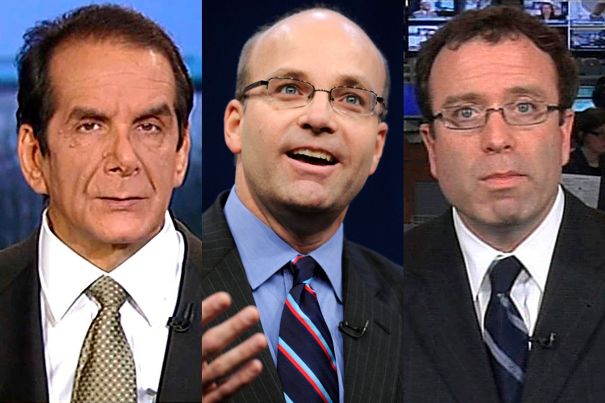 Charles Krauthammer, Mike Allen, Dana Milbank              (Fox News/Reuters/Jonathan Ernst/PBS)