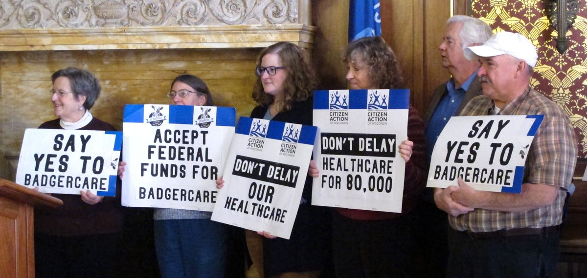 Advocates of Wisconsin accepting federal funding to help pay for an expansion of the state's BadgerCare Medicaid program. (AP/Scott Bauer)
