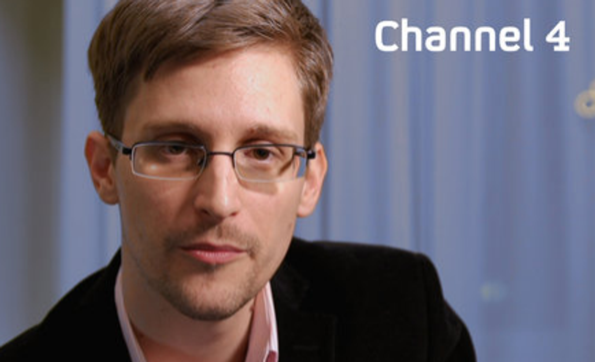  Snowden gives Christmas Day address (Channel 4)