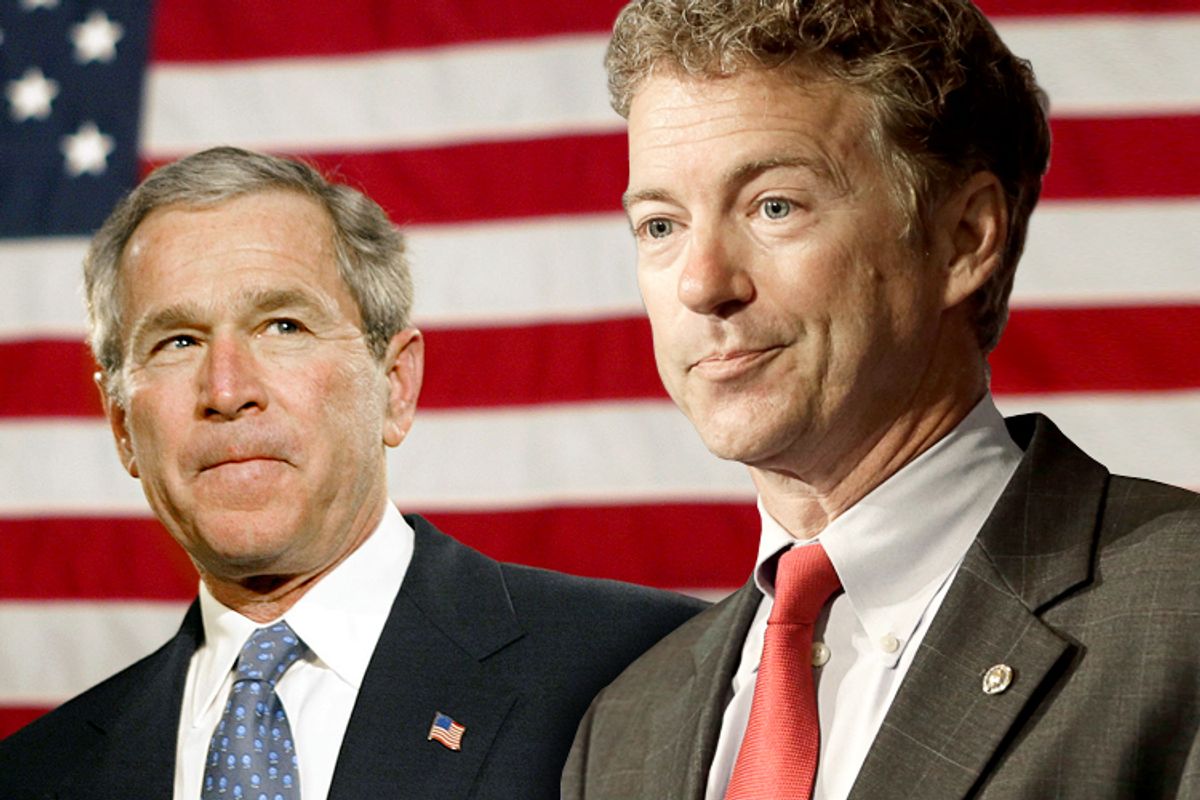 George W. Bush, Rand Paul      (AP/J. Scott Applewhite/Reed Saxon/Photo collage by Salon)