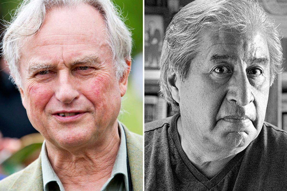 Richard Dawkins, Richard Rodriguez        (Reuters/Chris Keane/Penguin/Timothy Archibald)