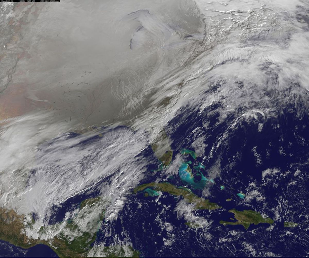  The polar vortex on January 6     (NOAA/NASA GOES Project)