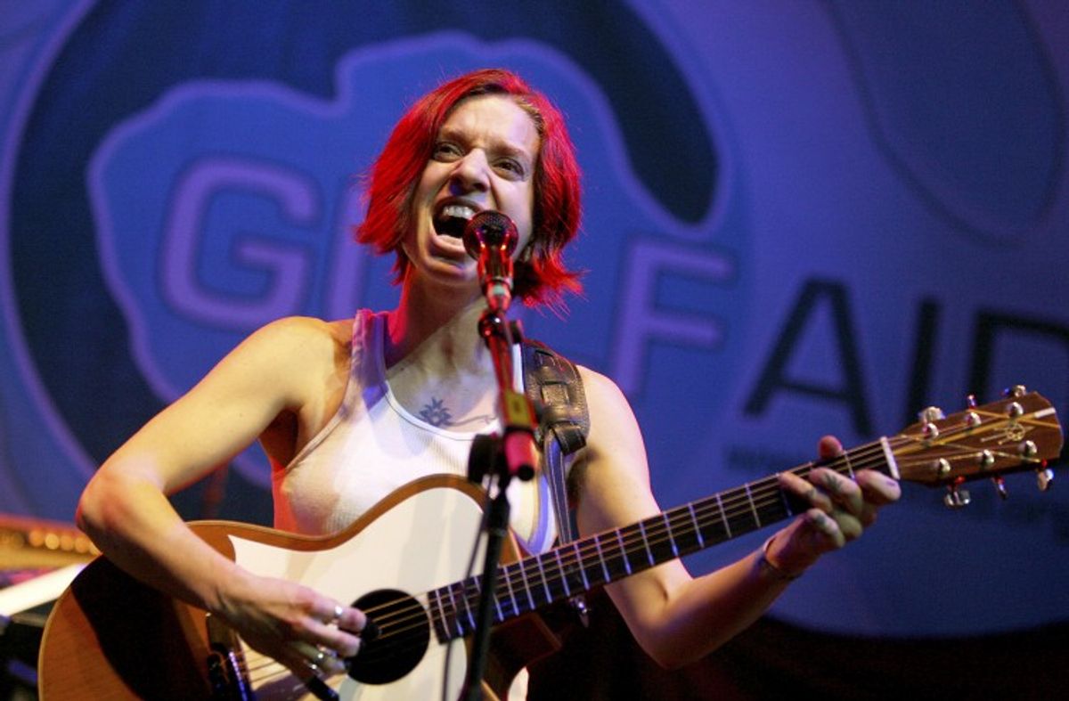 Ani DiFranco performs during Gulf Aid benefit concert at Mardi Gras World in New Orleans, Louisiana on May 16, 2010.           (Reuters)
