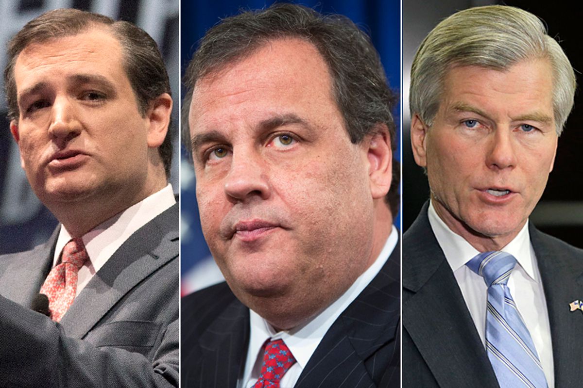 Ted Cruz, Chris Christie, Bob McDonnell                                       (Reuters/Adrees Latif/AP/Mel Evans/Steve Helber)